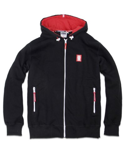 Bluza bawełniana ZIP OUTSIDEWEAR "OutRed"  czarny