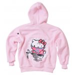 Bluza rozpinana z kapturem "Hello Hoddie" róż