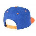 Czapka z daszkiem snapback "Orange Kicks" niebieska