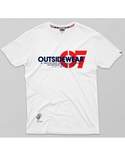 T-shirt Outsidewear "07" biały