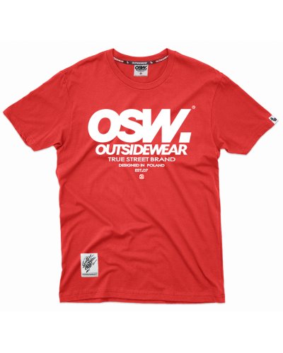 T-shirt Outsidewear "OSW-Base" czerwony