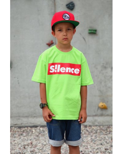 T-shirt "Silence" biały