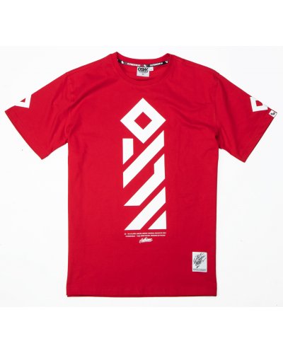 T-shirt Outsidewear "Vertical" czerwony